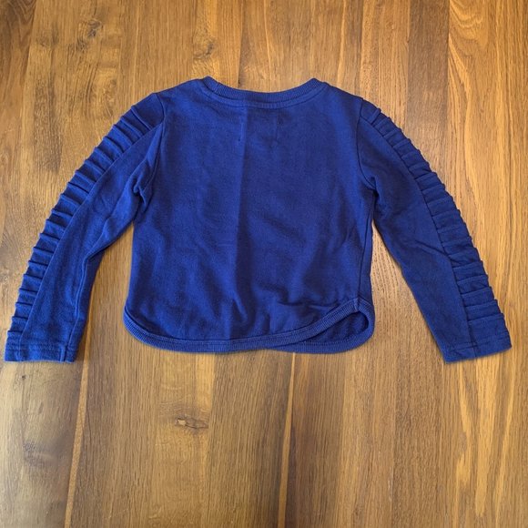 SOVEREIGN CODE Girls Sweatshirt 3T 3 World Map Toddler Girl Sweater Blue EUC - Picture 2 of 7